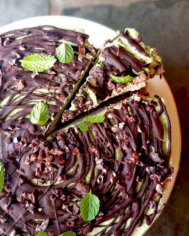 Choc Mint Vegan Cheesecake (Gut Expert Approved!)